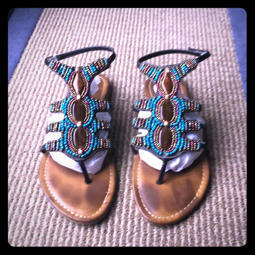 Colorful gladiator sandals